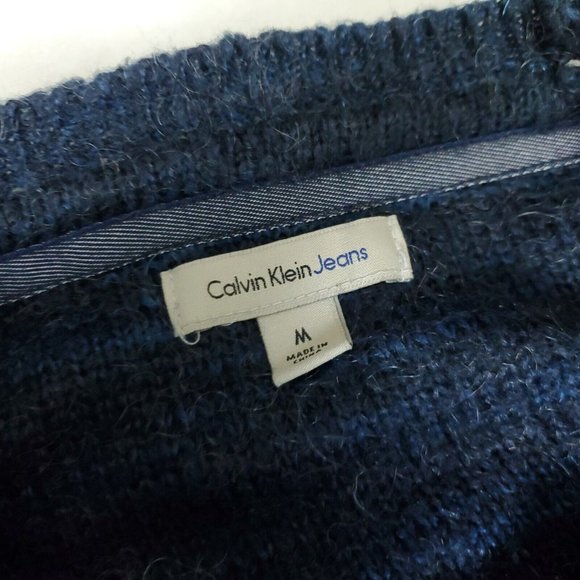 Calvin Klein Jeans  Sweater‎ Womens Medium Blue Acrylic Pullover - Picture 2 of 9